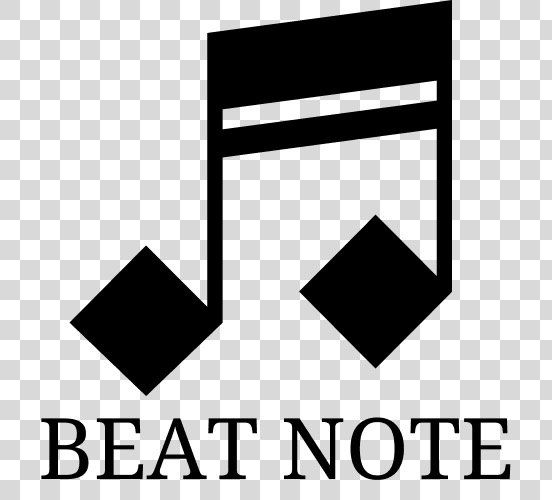 Beat Note Vector Logo Only (Black)